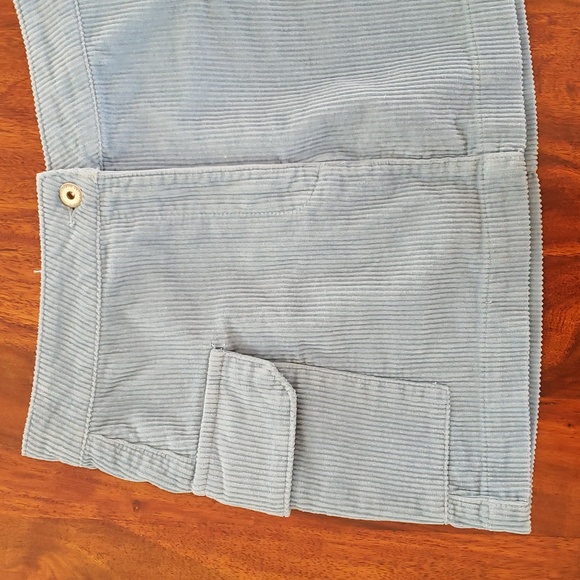COTTON ON Corduroy Skirt Sky Blue Cargo Pockets - Picture 8 of 13